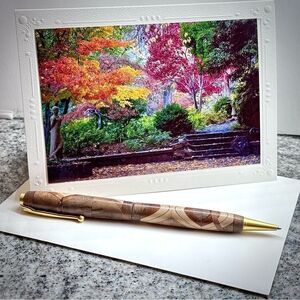 Fine art photography greeting Card fall leafs Marin Art and Garden Center